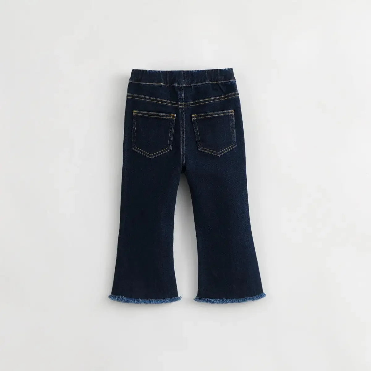 MARY_ Girls Slim Stretch Denim Flared Pants