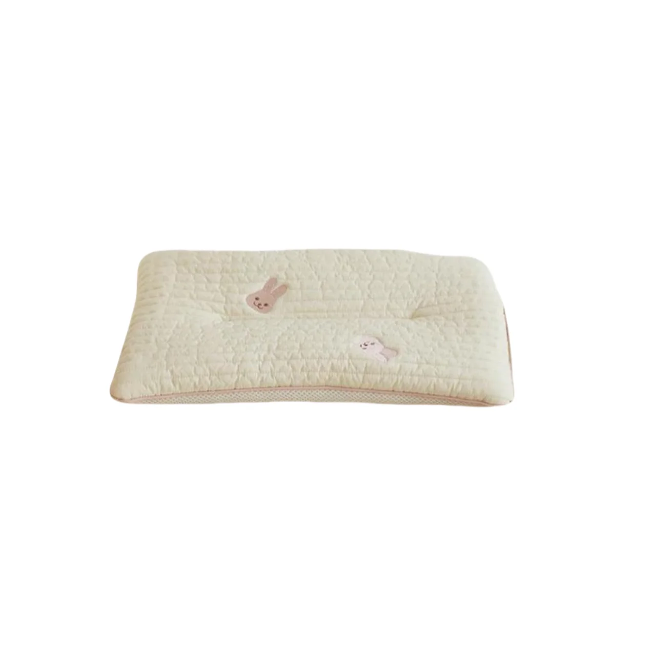 Joy _ baby embroidered bear quilted pillow