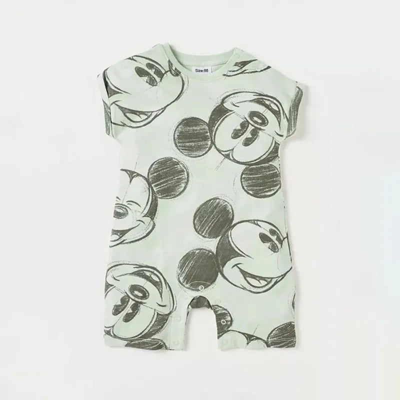 Jerry_2Pcs Mickey Mouse Printed Baby Rompers